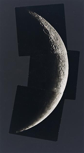 ADOLF VOIGT & HANS GIEBLER (active 1950s-2000s) An elegant series of 30 detailed photographs of the moon's surface on 10 panels, depic